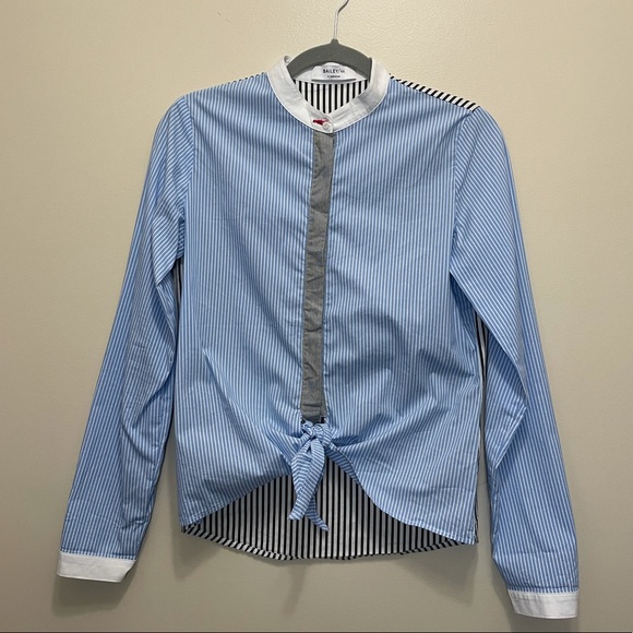 Bailey 44 Homeostasis Striped Front Tie Top - Picture 5 of 6